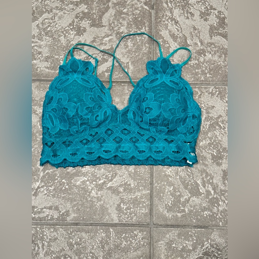 Anemone Women's Bralette Bras Medium Blue Sexy with removable Pads Racerback